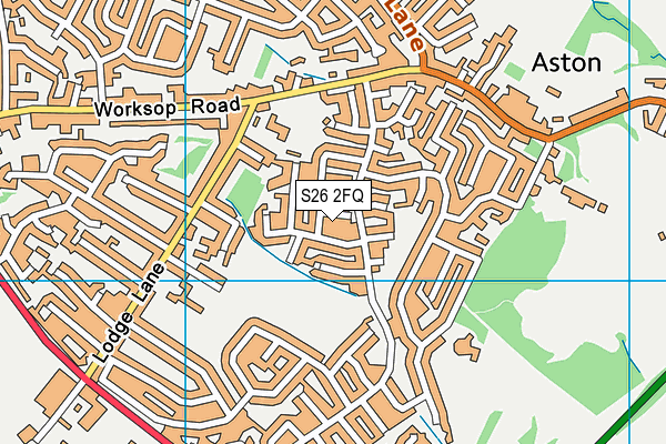 S26 2FQ map - OS VectorMap District (Ordnance Survey)