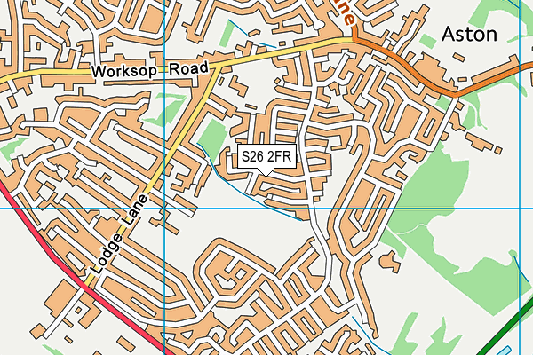 S26 2FR map - OS VectorMap District (Ordnance Survey)