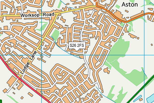 S26 2FS map - OS VectorMap District (Ordnance Survey)