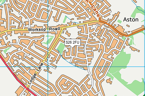 S26 2FU map - OS VectorMap District (Ordnance Survey)