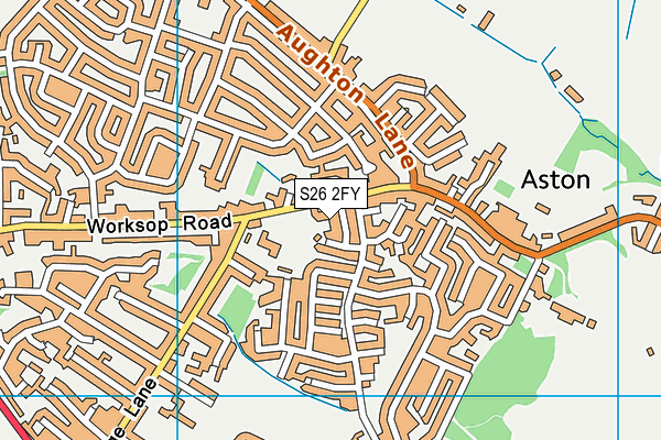 S26 2FY map - OS VectorMap District (Ordnance Survey)