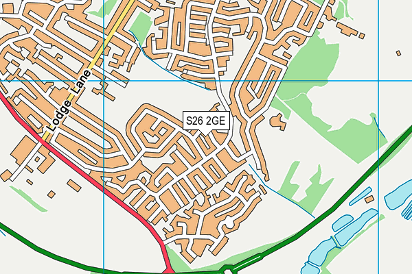 S26 2GE map - OS VectorMap District (Ordnance Survey)