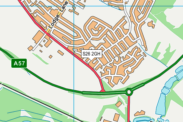 S26 2GH map - OS VectorMap District (Ordnance Survey)