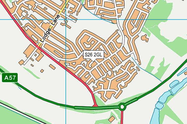 S26 2GL map - OS VectorMap District (Ordnance Survey)