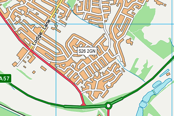 S26 2GN map - OS VectorMap District (Ordnance Survey)