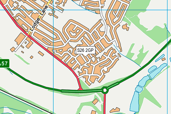 S26 2GP map - OS VectorMap District (Ordnance Survey)