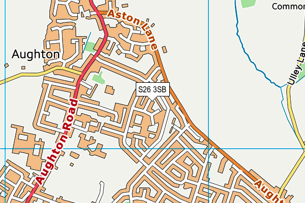 S26 3SB map - OS VectorMap District (Ordnance Survey)
