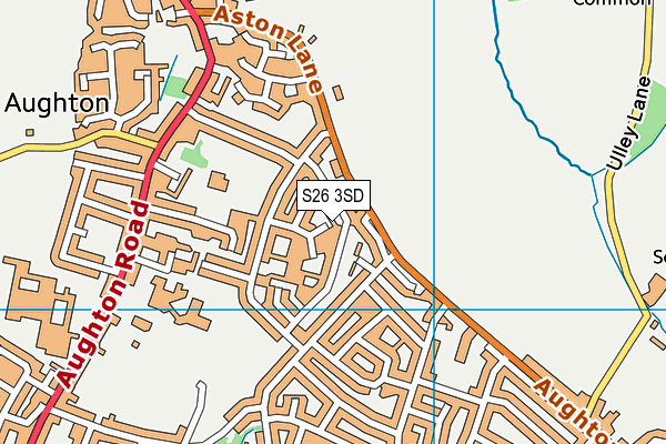 S26 3SD map - OS VectorMap District (Ordnance Survey)