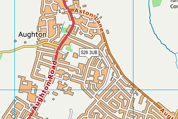 S26 3UB map - OS VectorMap District (Ordnance Survey)