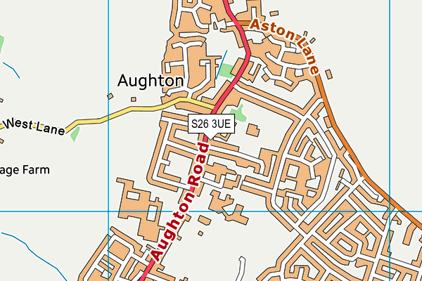 S26 3UE map - OS VectorMap District (Ordnance Survey)