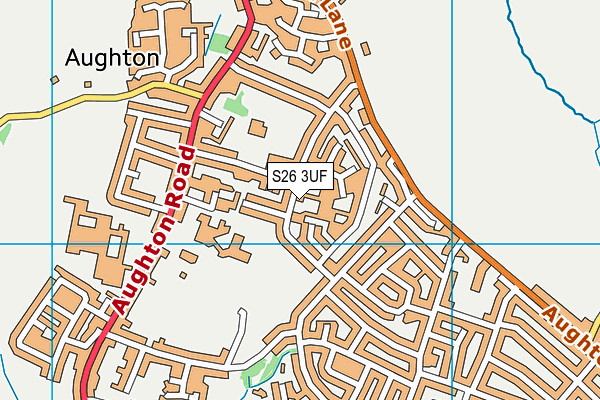 S26 3UF map - OS VectorMap District (Ordnance Survey)