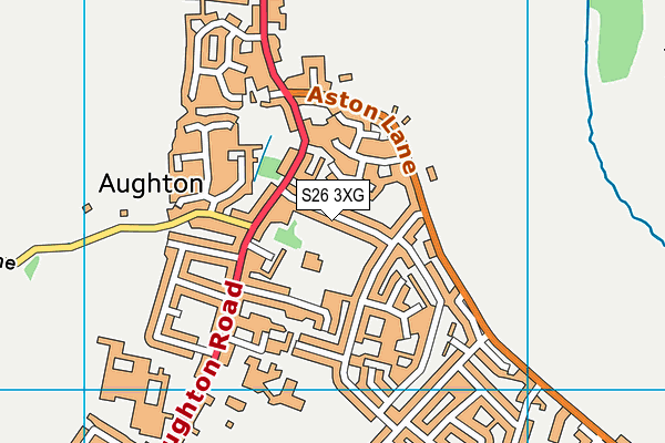 S26 3XG map - OS VectorMap District (Ordnance Survey)