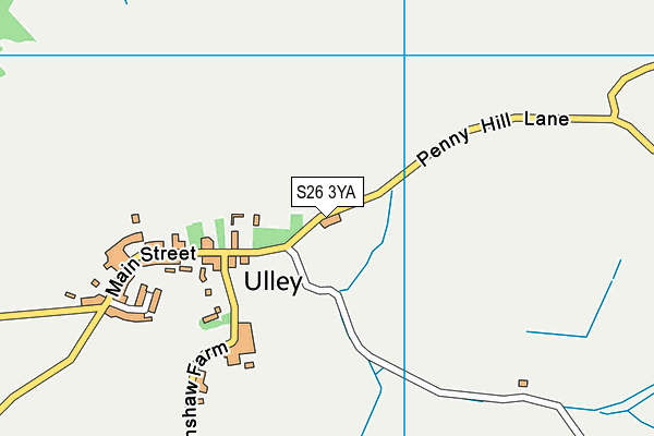 S26 3YA map - OS VectorMap District (Ordnance Survey)