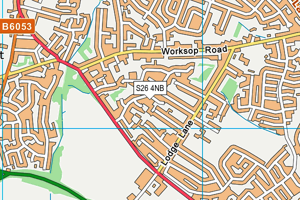 S26 4NB map - OS VectorMap District (Ordnance Survey)