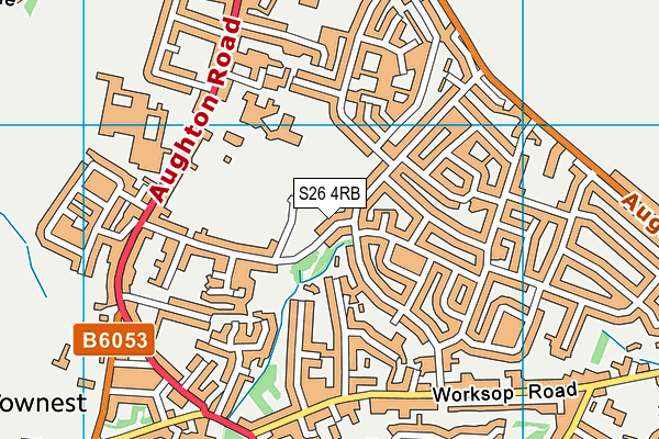S26 4RB map - OS VectorMap District (Ordnance Survey)