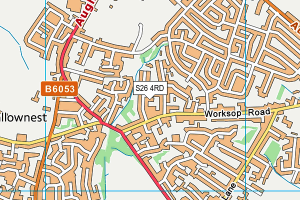 S26 4RD map - OS VectorMap District (Ordnance Survey)