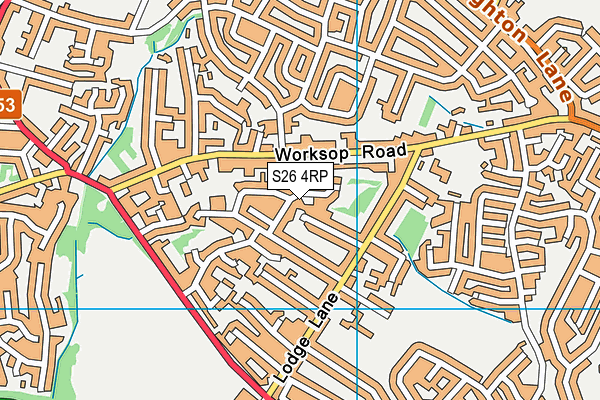 S26 4RP map - OS VectorMap District (Ordnance Survey)