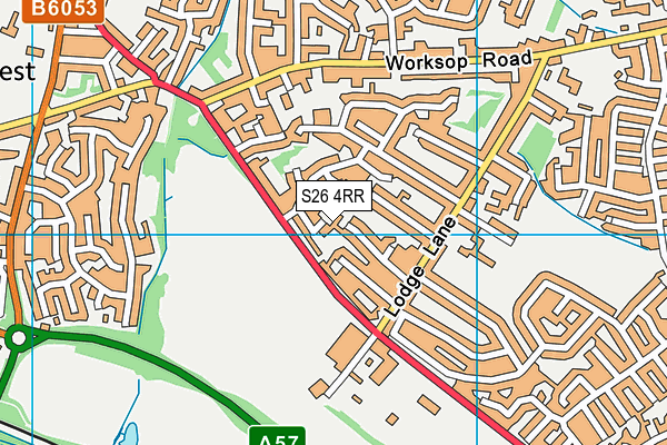 S26 4RR map - OS VectorMap District (Ordnance Survey)