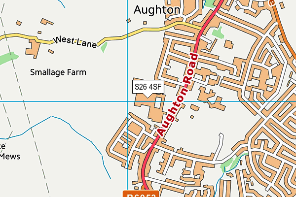 Aston Academy map (S26 4SF) - OS VectorMap District (Ordnance Survey)
