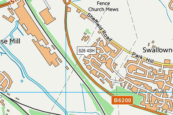 S26 4SH map - OS VectorMap District (Ordnance Survey)
