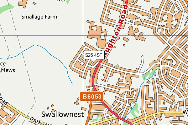 S26 4ST map - OS VectorMap District (Ordnance Survey)