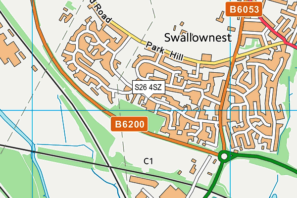 S26 4SZ map - OS VectorMap District (Ordnance Survey)