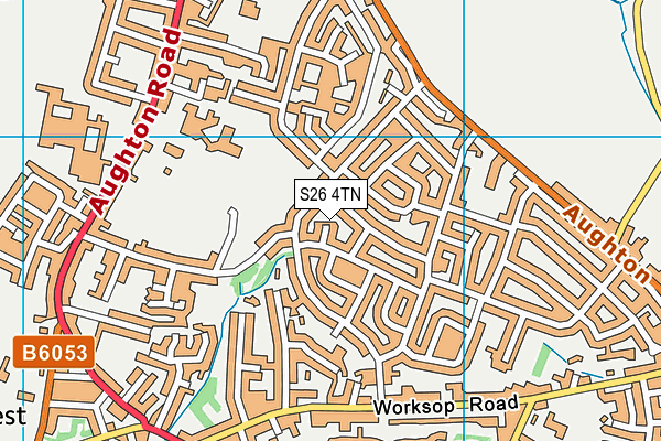 S26 4TN map - OS VectorMap District (Ordnance Survey)