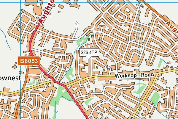 S26 4TP map - OS VectorMap District (Ordnance Survey)