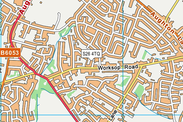 S26 4TQ map - OS VectorMap District (Ordnance Survey)