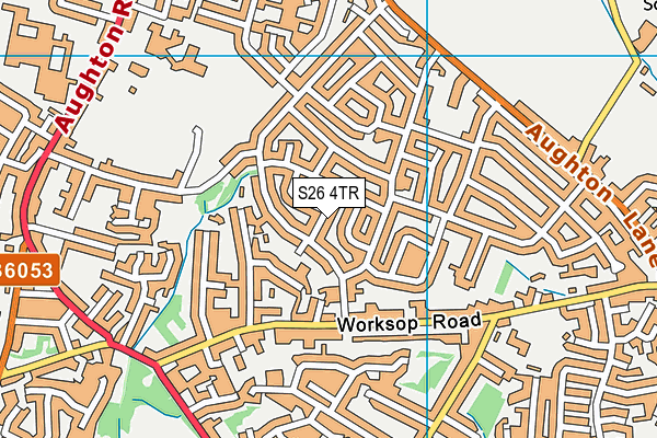 S26 4TR map - OS VectorMap District (Ordnance Survey)