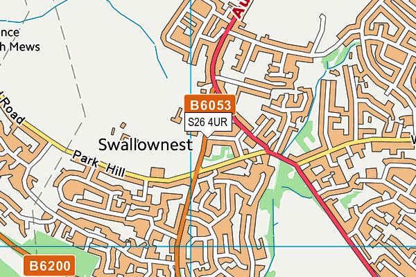 Swallownest Primary School map (S26 4UR) - OS VectorMap District (Ordnance Survey)