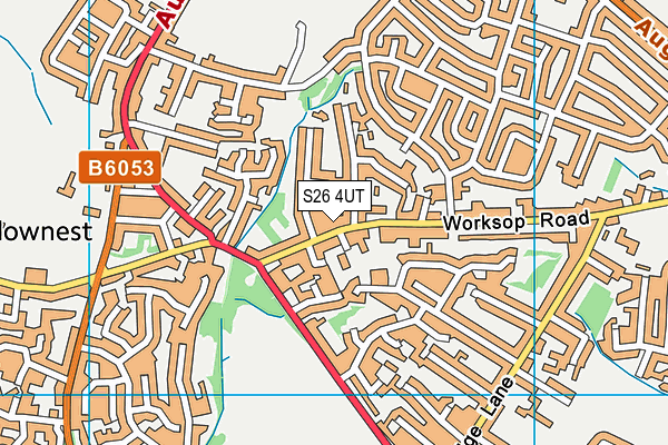 S26 4UT map - OS VectorMap District (Ordnance Survey)