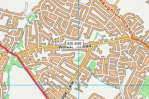 S26 4WE map - OS VectorMap District (Ordnance Survey)