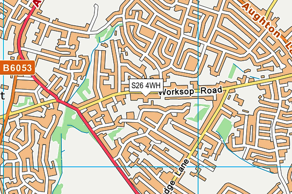 S26 4WH map - OS VectorMap District (Ordnance Survey)