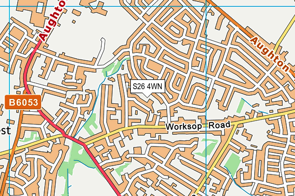S26 4WN map - OS VectorMap District (Ordnance Survey)