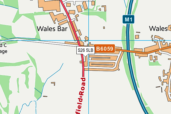 S26 5LB map - OS VectorMap District (Ordnance Survey)