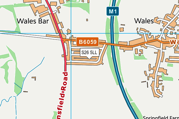 S26 5LL map - OS VectorMap District (Ordnance Survey)