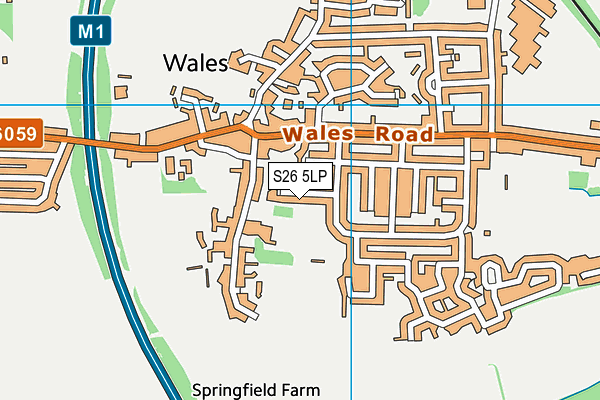 S26 5LP map - OS VectorMap District (Ordnance Survey)