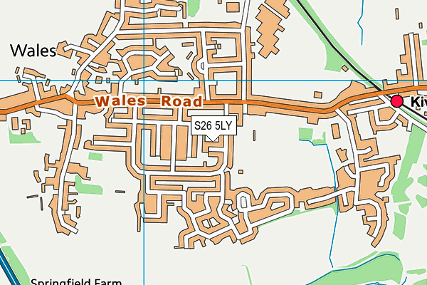 S26 5LY map - OS VectorMap District (Ordnance Survey)