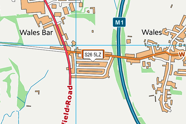 S26 5LZ map - OS VectorMap District (Ordnance Survey)