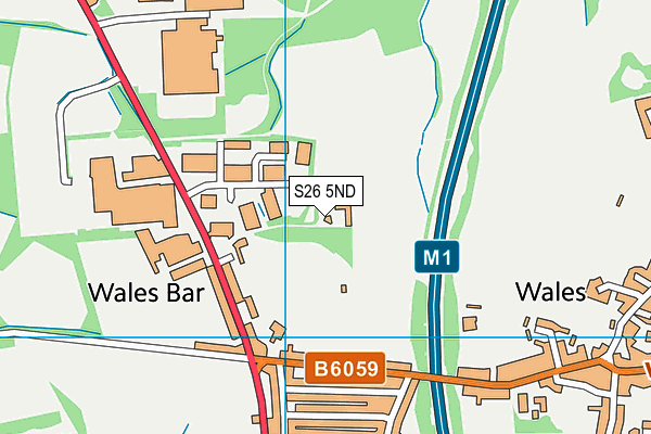 S26 5ND map - OS VectorMap District (Ordnance Survey)