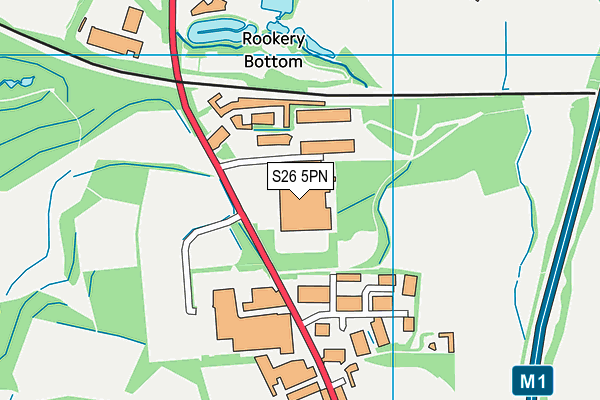 S26 5PN map - OS VectorMap District (Ordnance Survey)