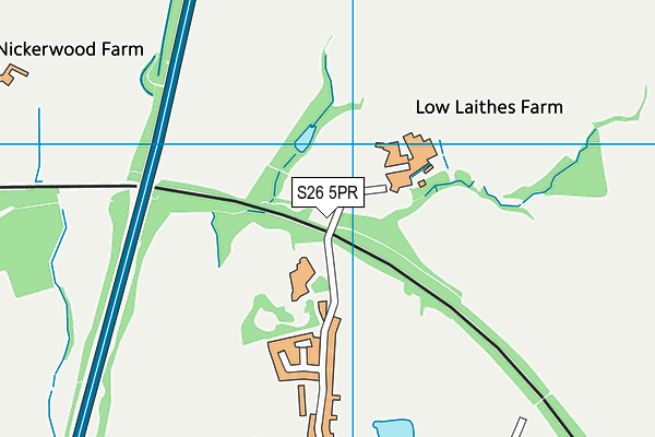 S26 5PR map - OS VectorMap District (Ordnance Survey)