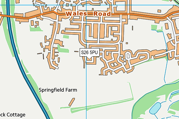 S26 5PU map - OS VectorMap District (Ordnance Survey)