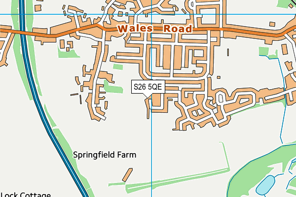 S26 5QE map - OS VectorMap District (Ordnance Survey)