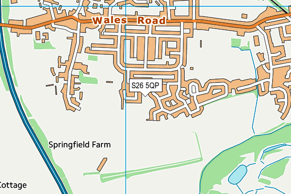 S26 5QP map - OS VectorMap District (Ordnance Survey)