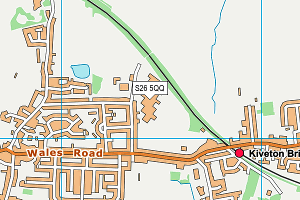 Wales High School map (S26 5QQ) - OS VectorMap District (Ordnance Survey)