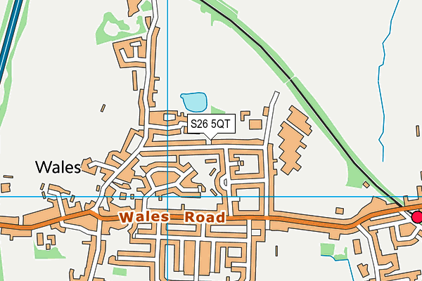 S26 5QT map - OS VectorMap District (Ordnance Survey)