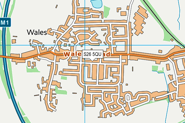 S26 5QU map - OS VectorMap District (Ordnance Survey)