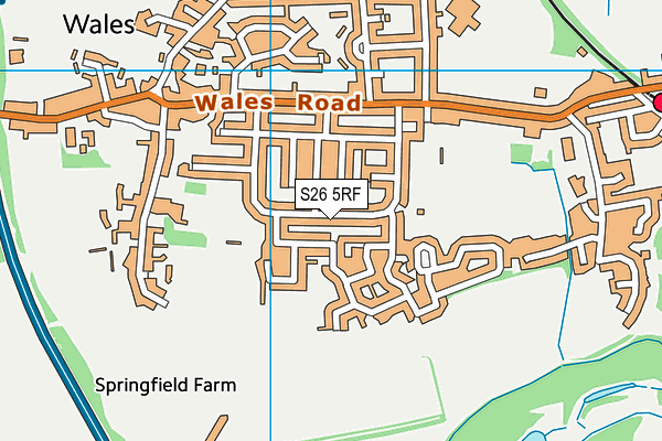 Kiveton And Wales Village Hall map (S26 5RF) - OS VectorMap District (Ordnance Survey)